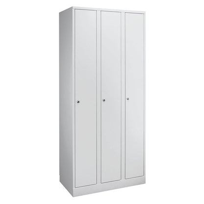 Komfort locker, 3 compartments, light grey, width 1200 mm.
