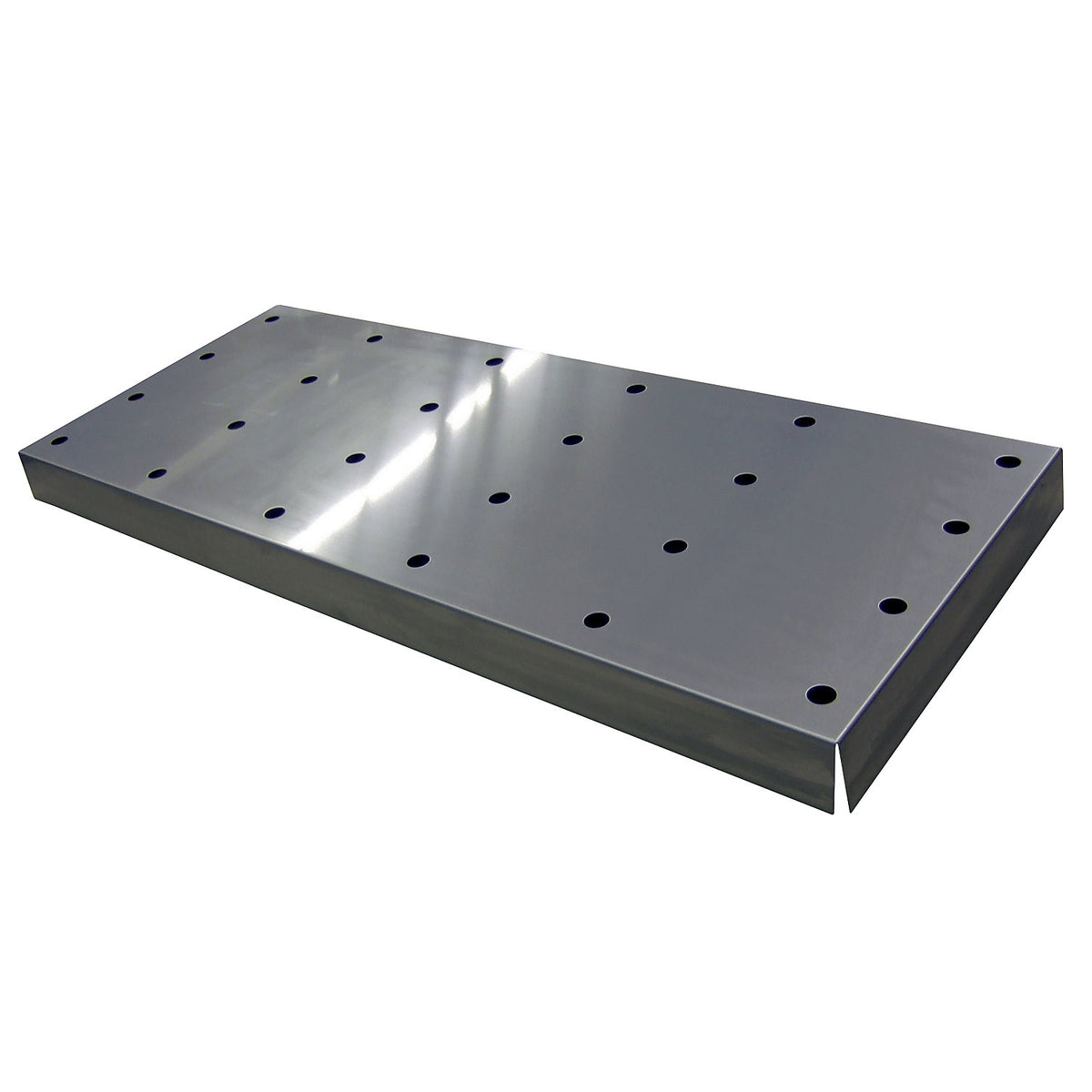 Perforated metal cover for base sump tray, WxDxH 1017 x 482 x 66 mm, stainless steel.