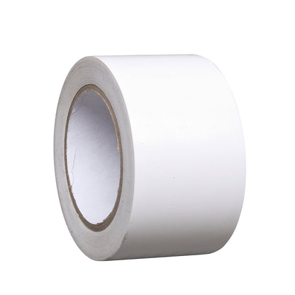 Floor marking tape made of vinyl, single colour, width 75 mm, white, pack of 16 rolls.