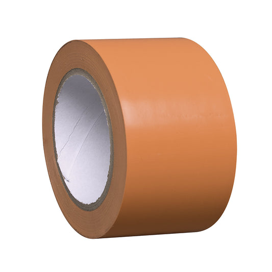 Floor marking tape made of vinyl, single colour, width 75 mm, orange, pack of 16 rolls.