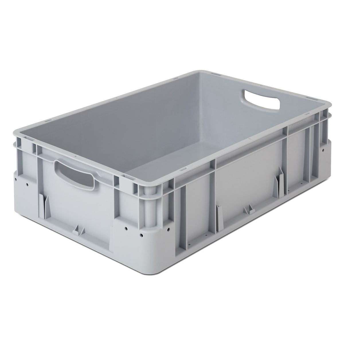 Industrial container, capacity 30 l, LxWxH 600 x 400 x 180 mm, pack of 5, grey.