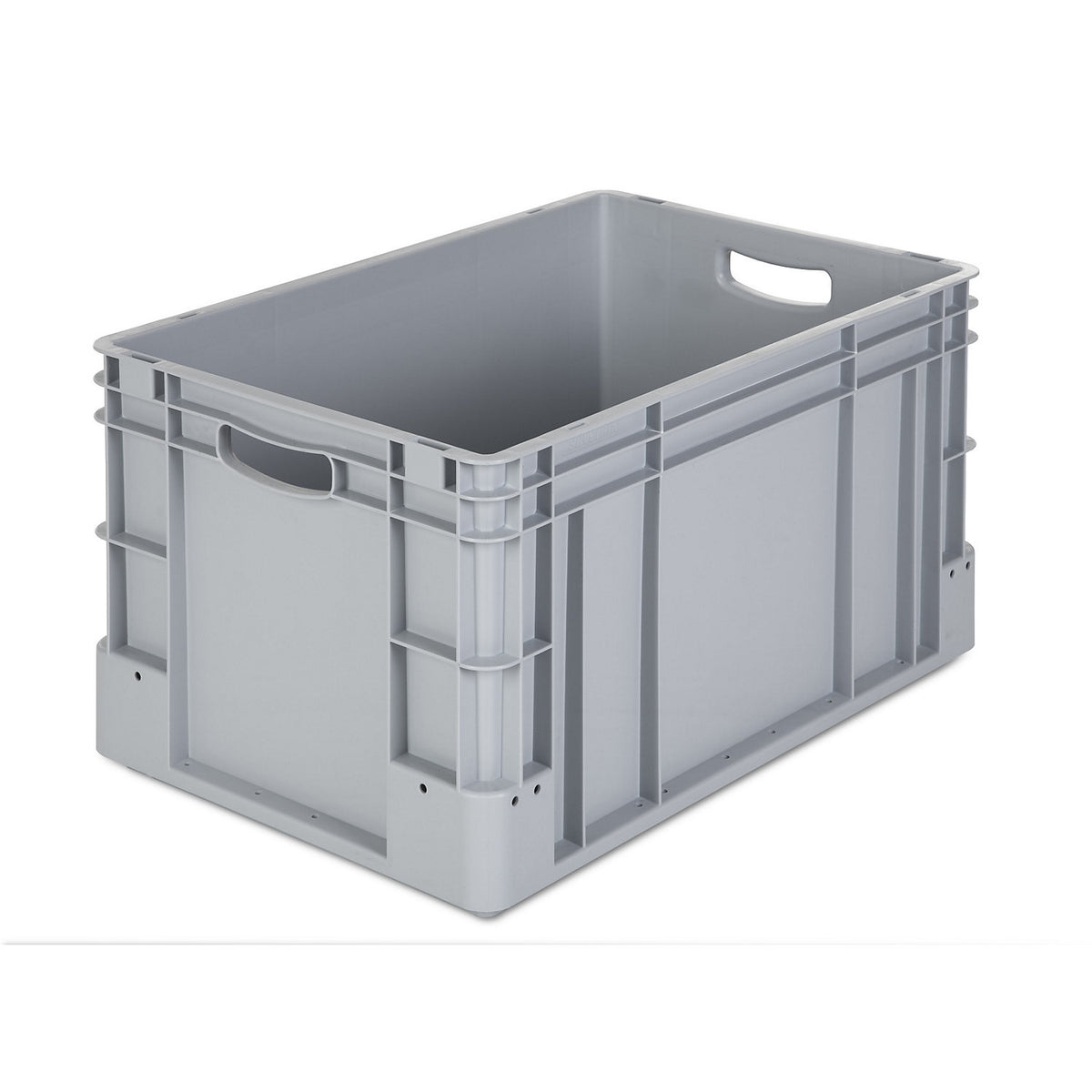 Industrial container, capacity 60 l, LxWxH 600 x 400 x 320 mm, pack of 3, grey.