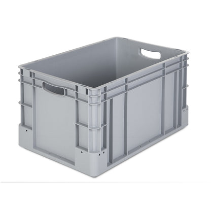 Industrial container, capacity 60 l, LxWxH 600 x 400 x 320 mm, pack of 3, grey.