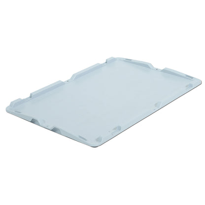 Push-on lid, polypropylene, grey, for LxW 600 x 400 mm, pack of 2.