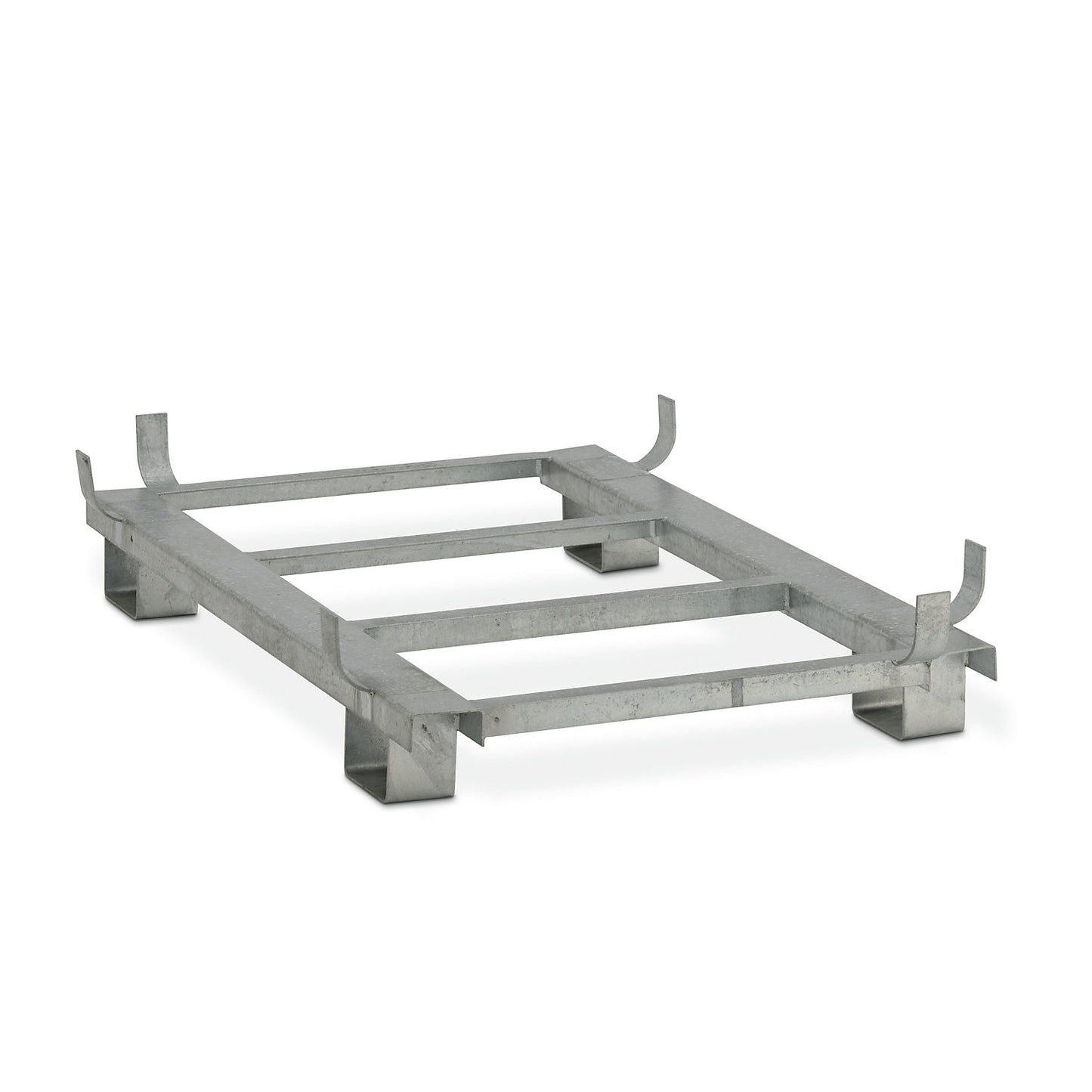 Steel base frame, zinc plated, for LxW 1620 x 1190 mm, capacity 1100 litres.