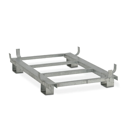 Steel base frame, zinc plated, for LxW 1620 x 1190 mm, capacity 1100 litres.