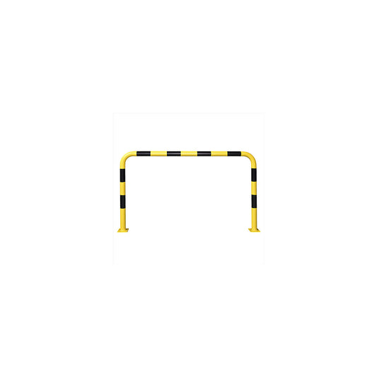 Crash protection bar, Ø 76 mm, for bolting in place, for outdoor use, HxW 1200 x 2000 mm.