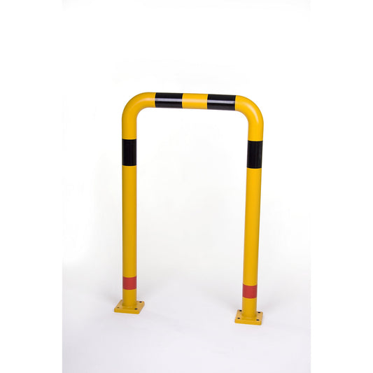 Crash protection bar, Ø 80 mm, made of polyurethane, HxW 1200 x 750 mm.