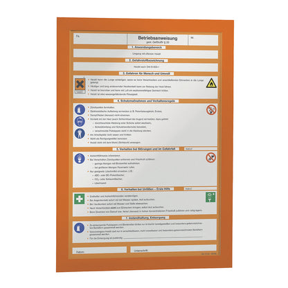 DURAFRAME® display frame, self adhesive, magnetic, for A4, orange frame, pack of 20.