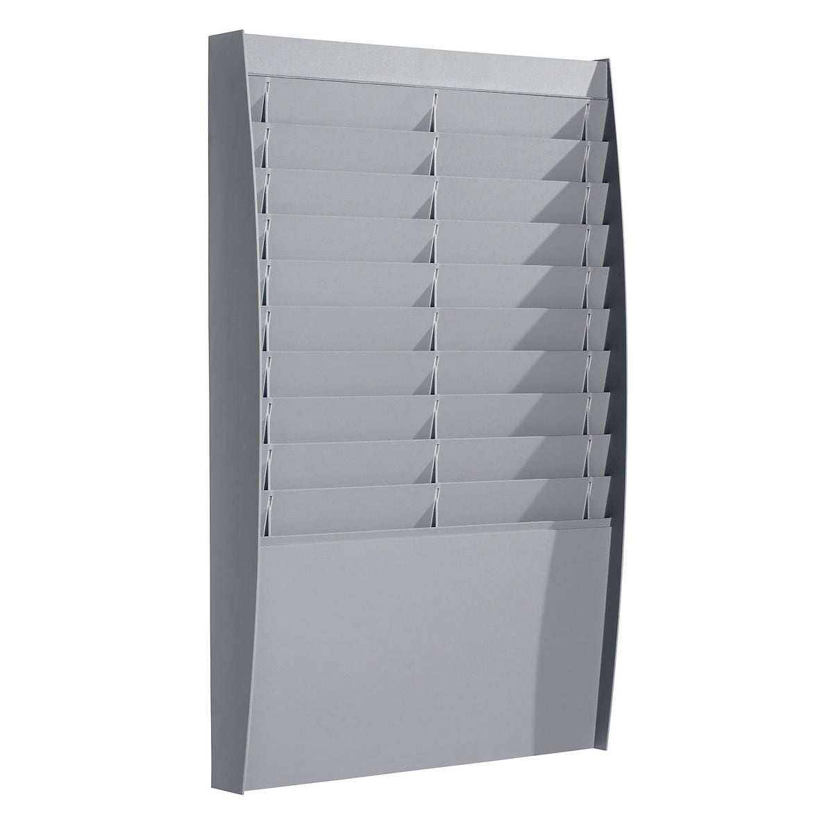 Sorting board, 2 x 10 compartments, HxWxD 865 x 544 x 106 mm, white aluminium.