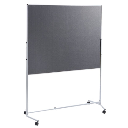 Presentation board, variable, felt coating on both sides, grey.