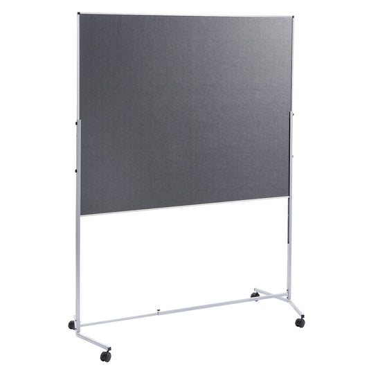 Presentation board, variable, felt coating on both sides, grey.