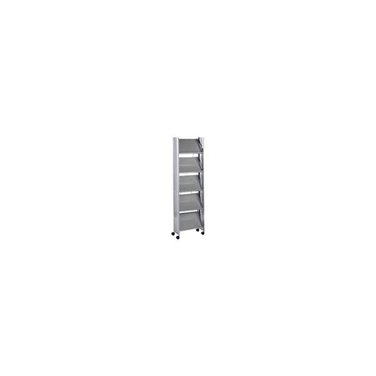 Designer brochure display stand, for 10 x A4, silver / silver.