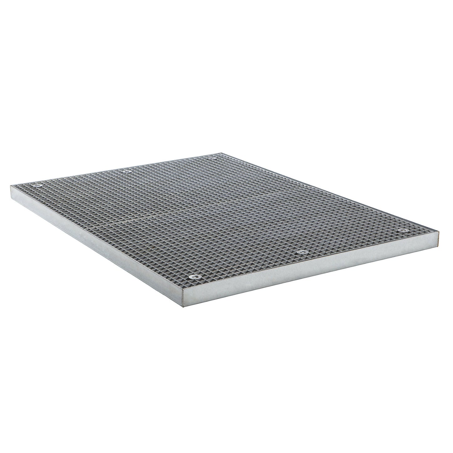 Low profile steel sump tray, width 1350 mm, length 1900 mm, capacity 118 l.