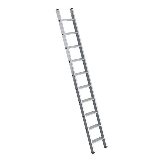 Lean to ladder with steps, width 350 mm, 10 steps, rail 58 x 25 mm.