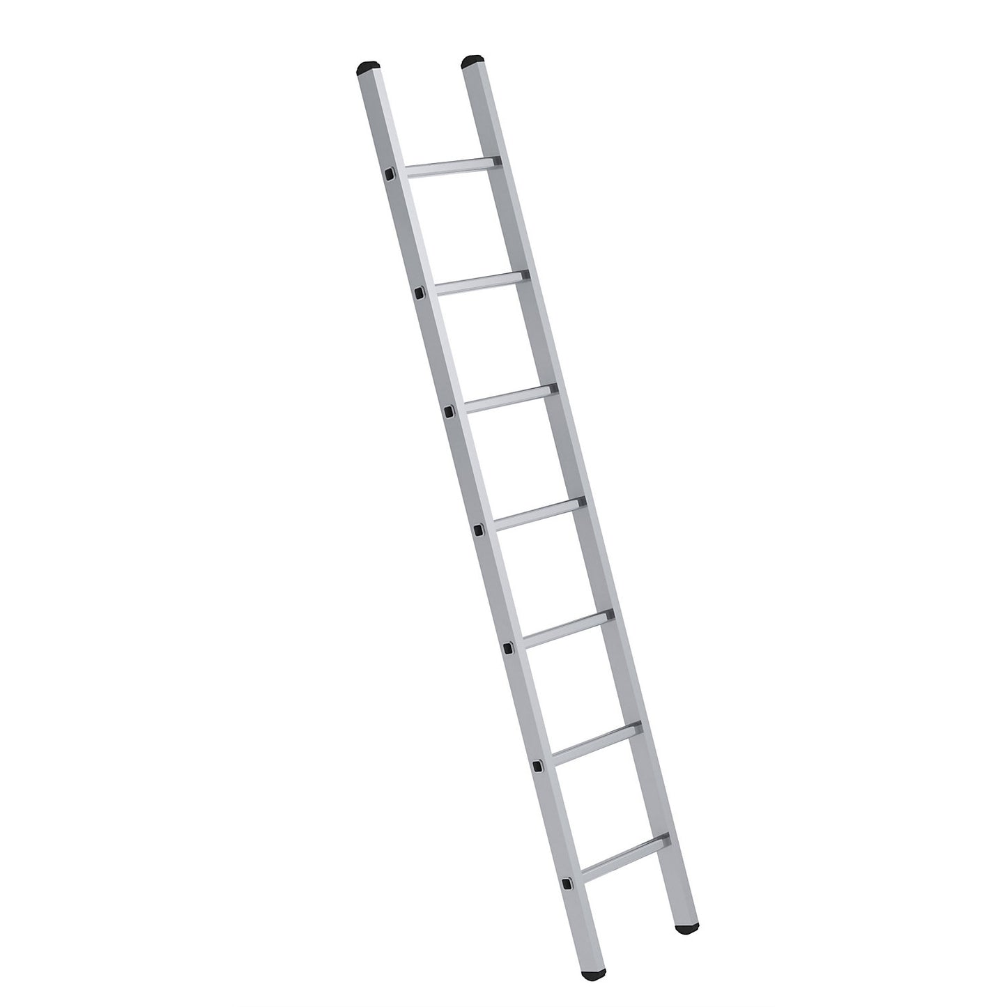 Lean to ladder with rungs, width 350 mm, rail 58 x 25 mm, 7 rungs.
