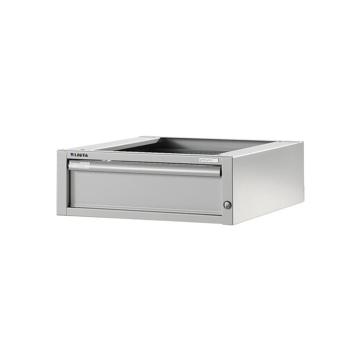 Modular workbench system, drawer unit, height 204 mm, 1 drawer, light grey.