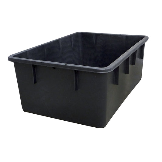 Stacking container made of polyethylene, conical design, capacity 160 l, black.