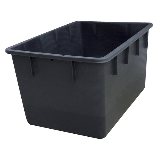 Stacking container made of polyethylene, conical design, capacity 220 l, black.