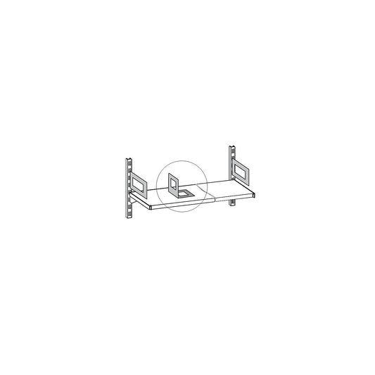 Book support, sheet steel, light grey.