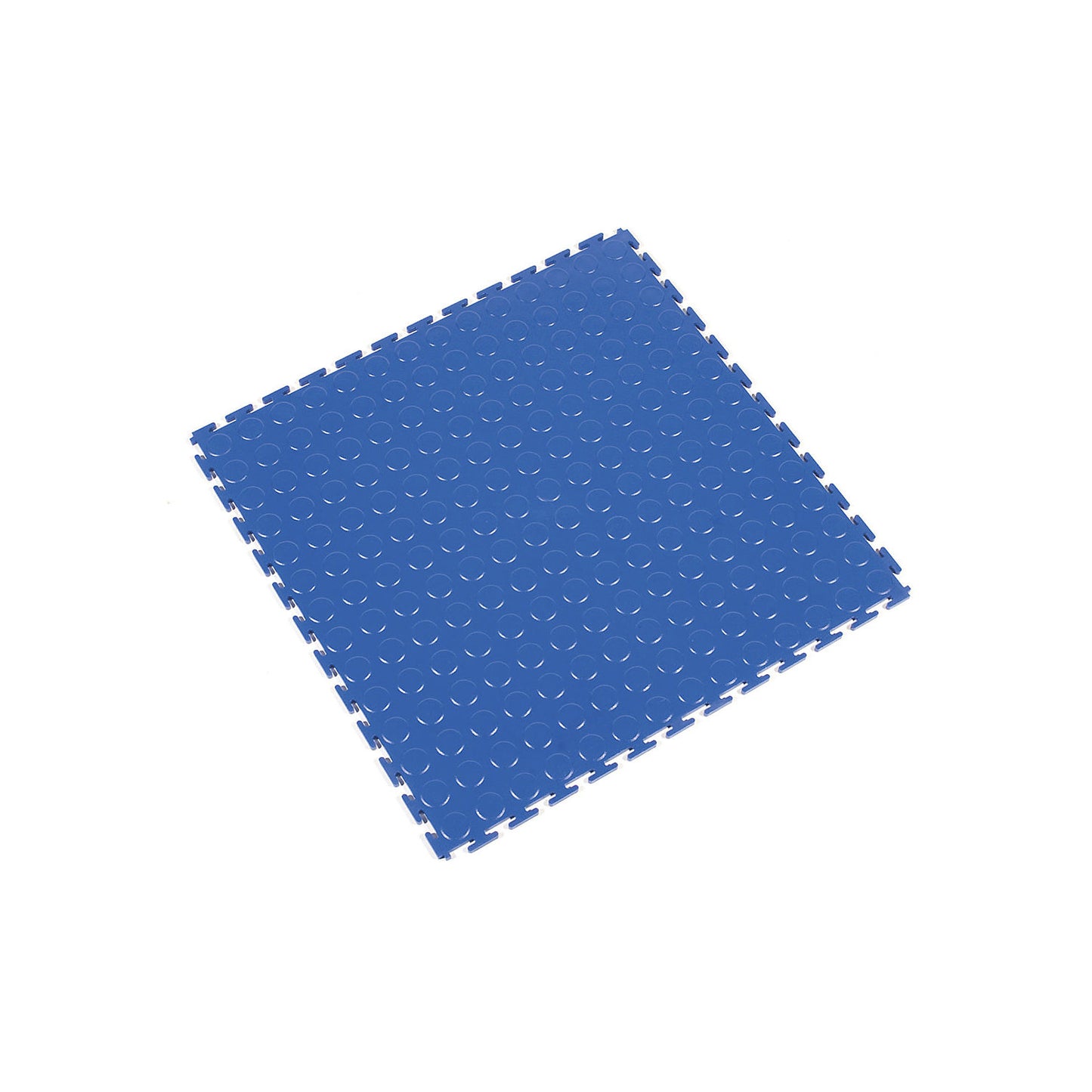 Tough-Lock PVC floor tiles, with studded surface, pack of 8, blue.