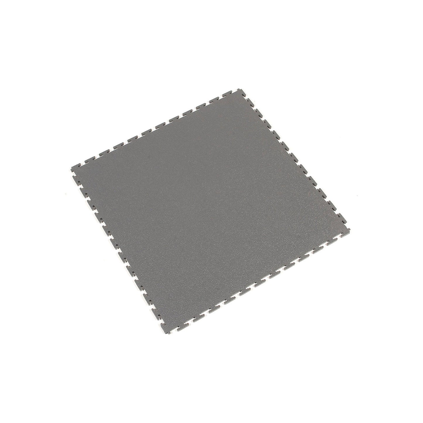 Tough-Lock PVC floor tiles, with structured surface, pack of 8, grey.