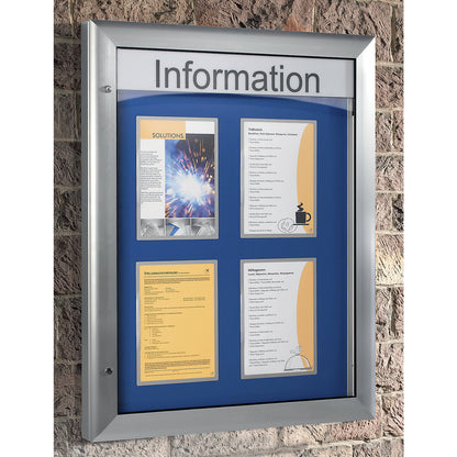 Text bar for display cases, white acrylic, height 100 mm, text to customer specifications.