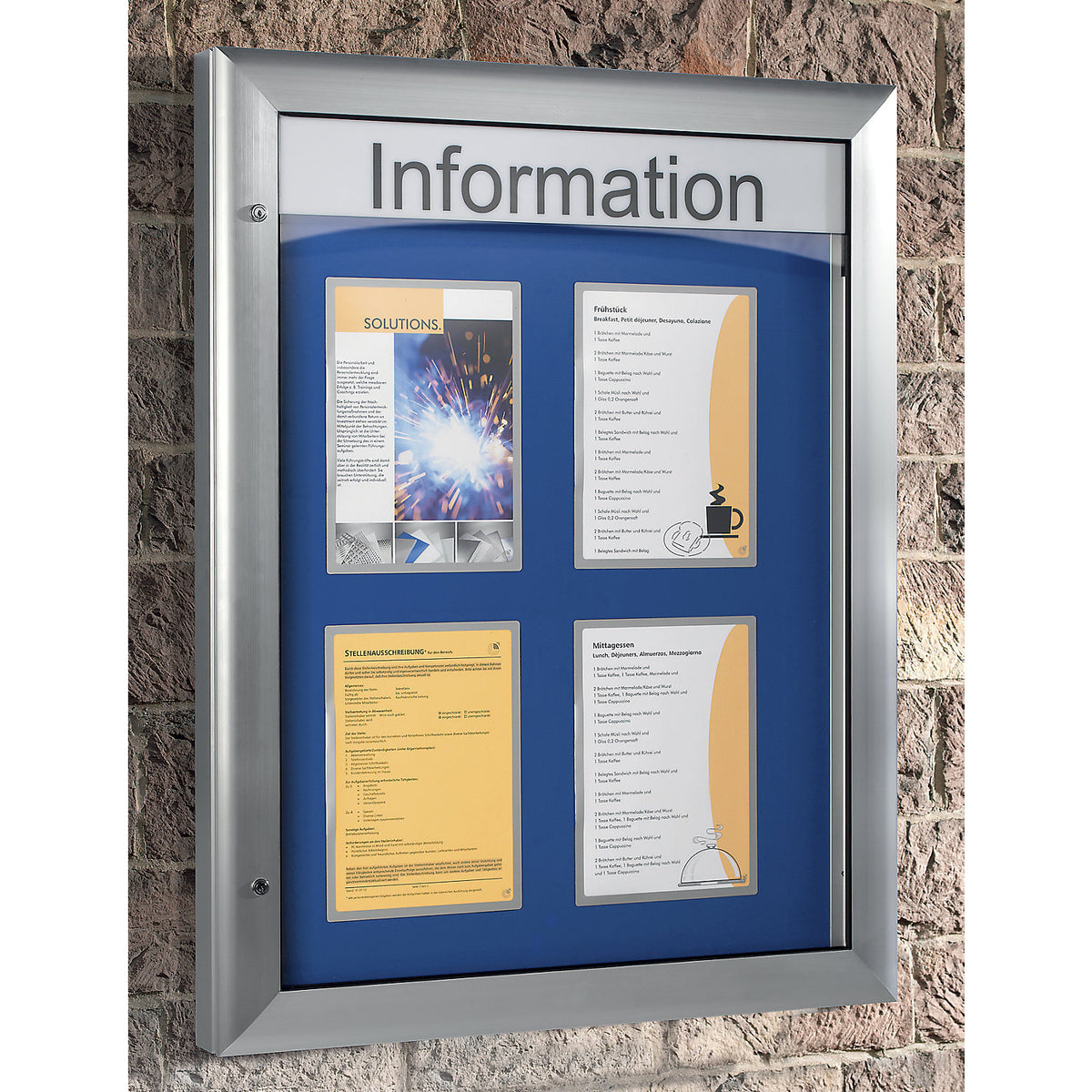 Text bar for display cases, white acrylic, height 100 mm, text to customer specifications.