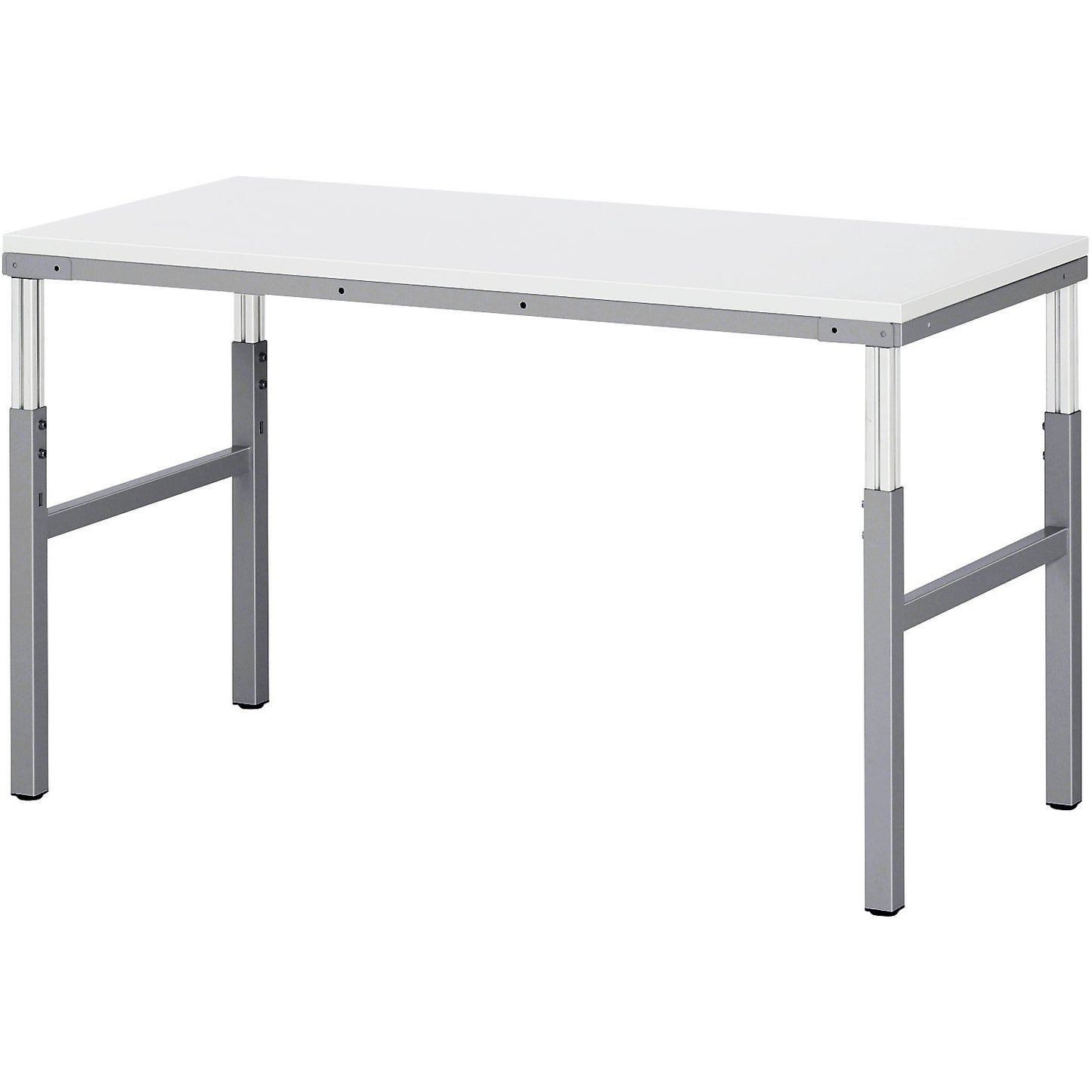 Workstation system, manual height adjustable from 650 - 1000 mm, standard table, WxD 1000 x 500 mm.