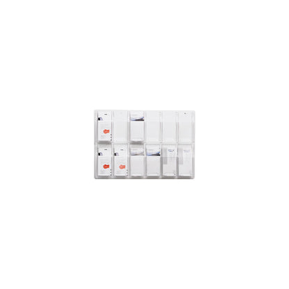 Wall display, no. of compartments x size 12 x 1/3 A4, HxWxD 518 x 762 x 51 mm.
