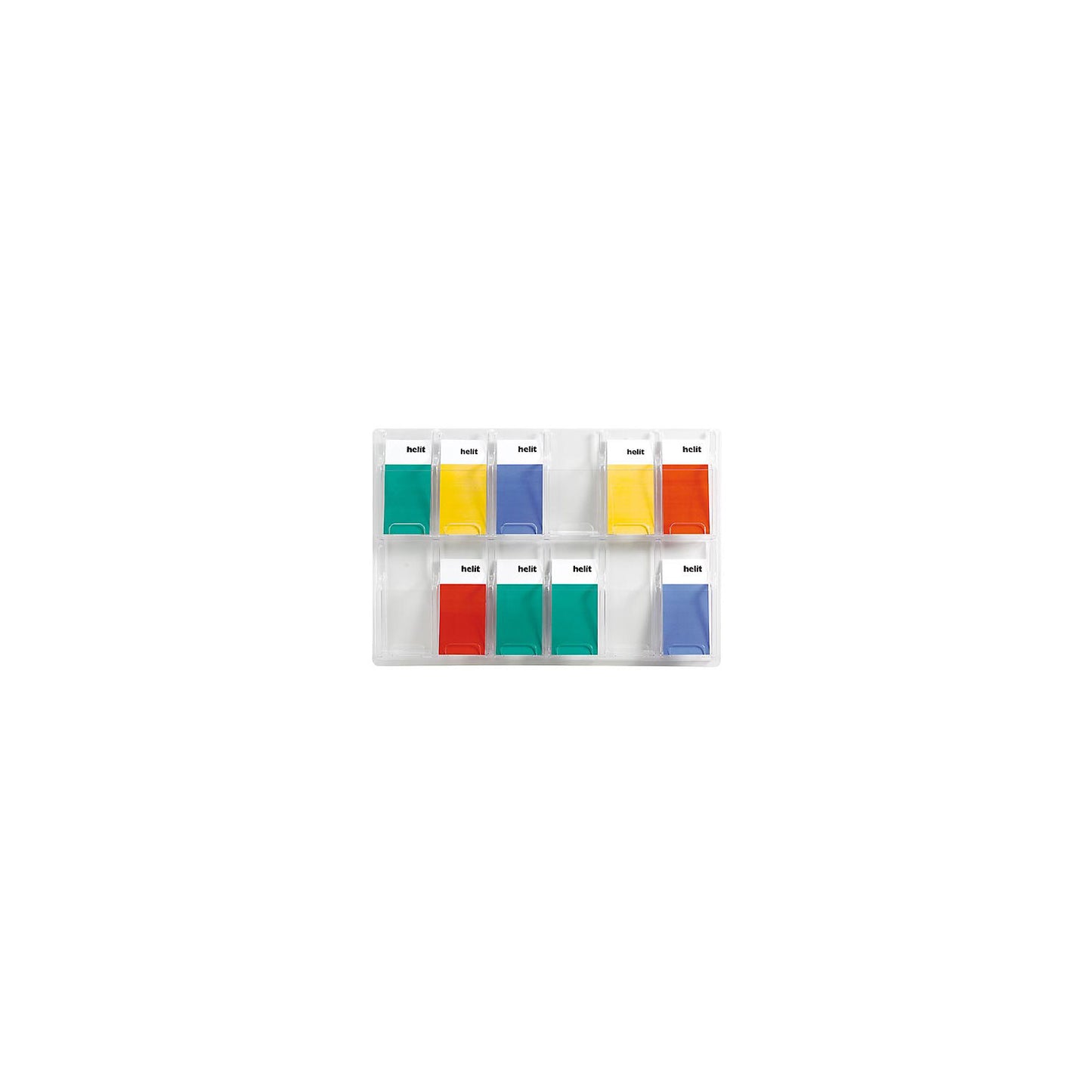 Wall display, no. of compartments x size 12 x 1/3 A4, HxWxD 518 x 762 x 51 mm.