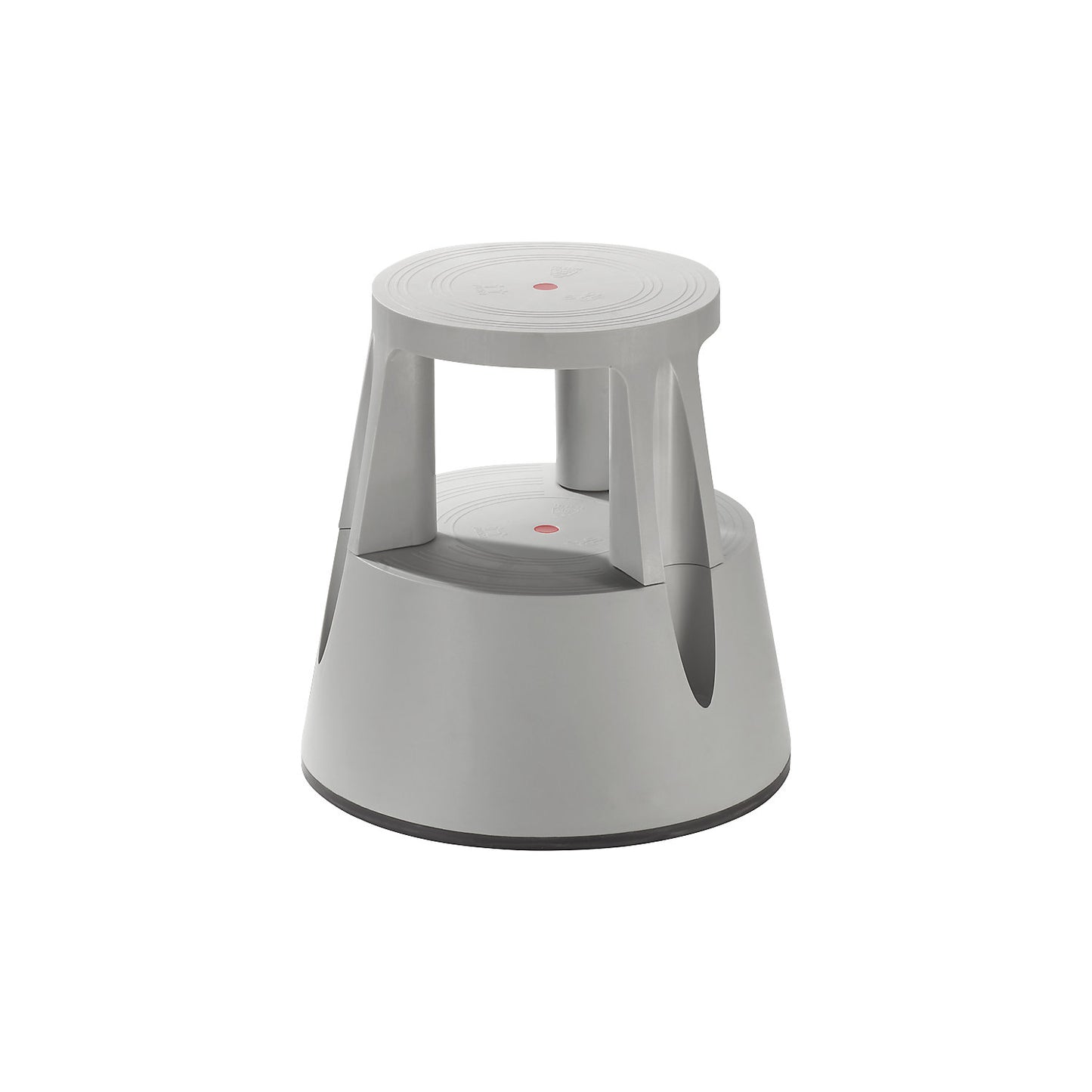 Kick stool made of shatterproof plastic, max. load 150 kg, grey.