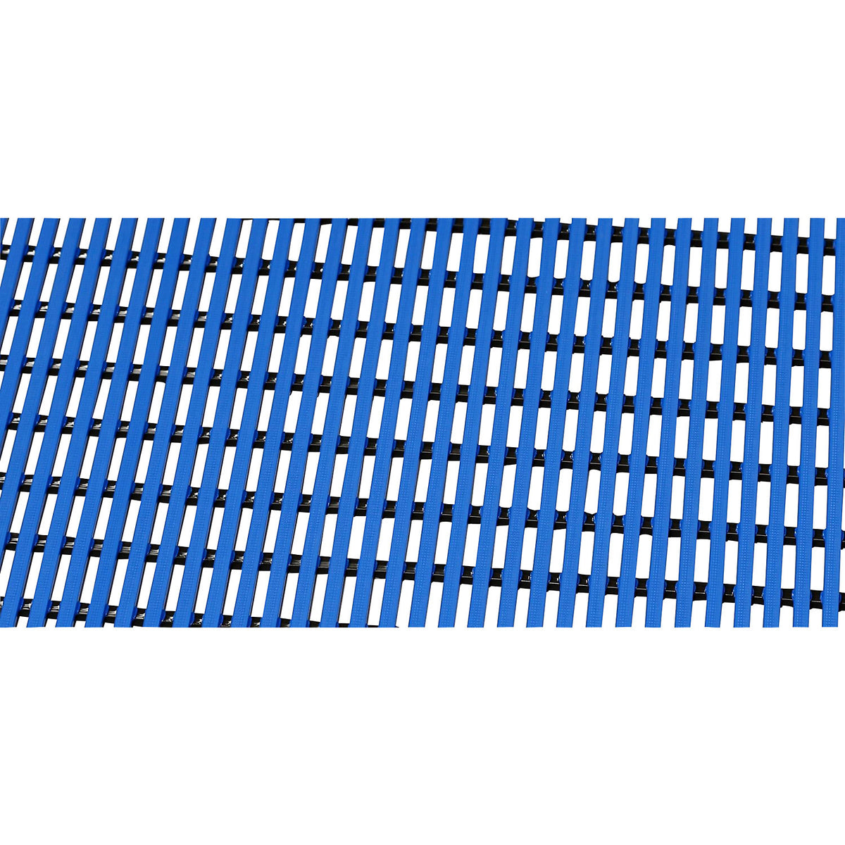 Floor mat for showers and changing rooms, soft PVC, 10 m roll, width 600 mm, blue.