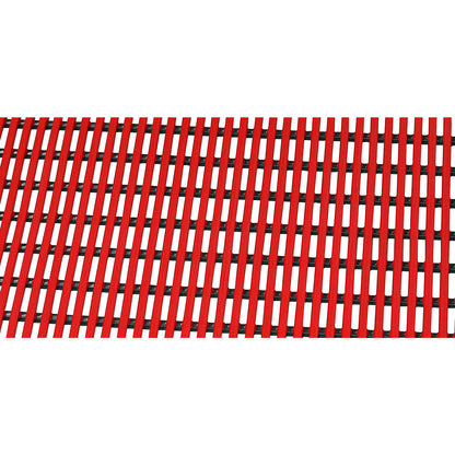 Floor mat for showers and changing rooms, PVC non-rigid, per metre, width 1000 mm, red.