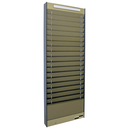 Document sorting board, 1 x 18 compartments for A5, horizontal document orientation, aluminium silver.