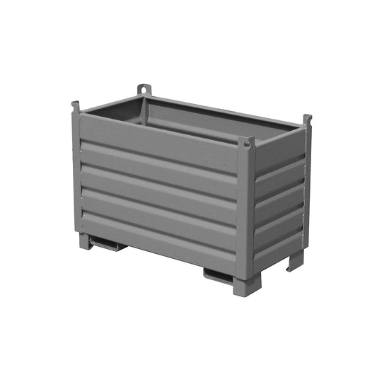 Waste container, capacity 0.50 m³, mouse grey.