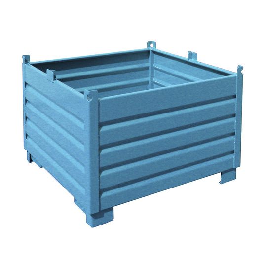 Waste container, capacity 1.0 m³, light blue.