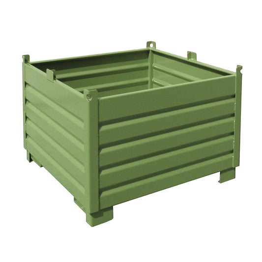 Waste container, capacity 1.0 m³, reseda green.