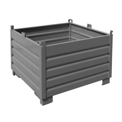 Waste container, capacity 1.0 m³, mouse grey.
