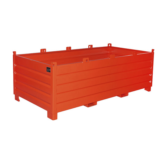Waste container, capacity 2.0 m³, flame red.