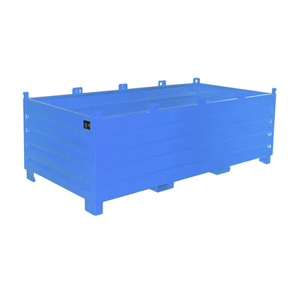 Waste container, capacity 2.0 m³, light blue.