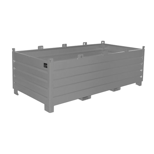 Waste container, capacity 2.0 m³, mouse grey.