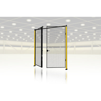 X-Guard door add-on kit (without door wall element, supports and locking mechanism), double door as hinged door, HxW 2300 x max. 3000 mm.