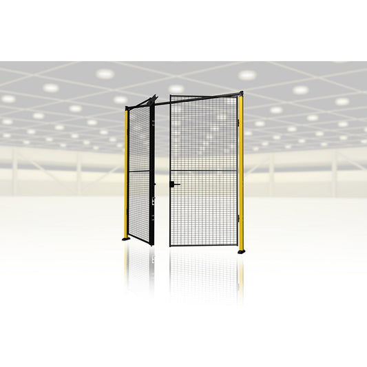 X-Guard door add-on kit (without door wall element, supports and locking mechanism), double door as hinged door, HxW 2300 x max. 3000 mm.