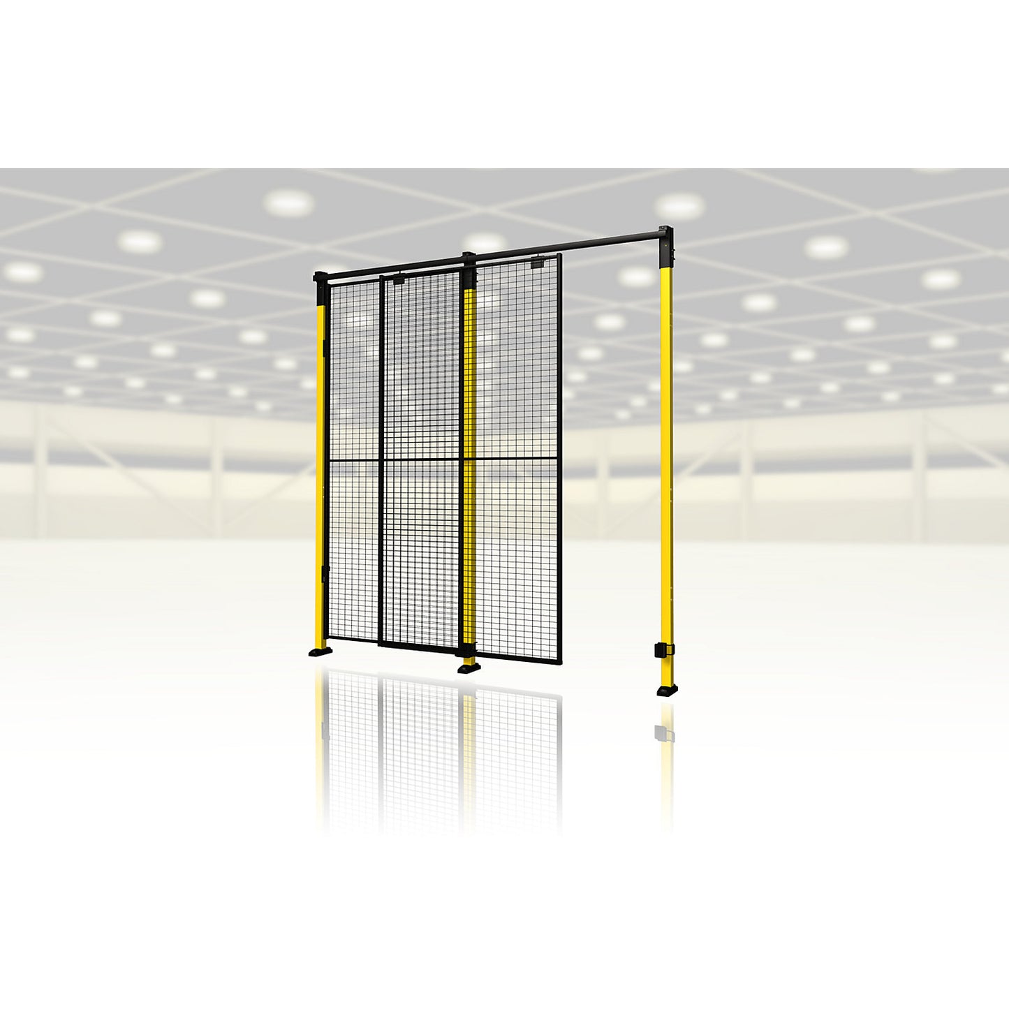 X-Guard door add-on kit (without door wall element, supports and locking mechanism), single door as sliding door, HxW 2500 x max. 1000 mm.