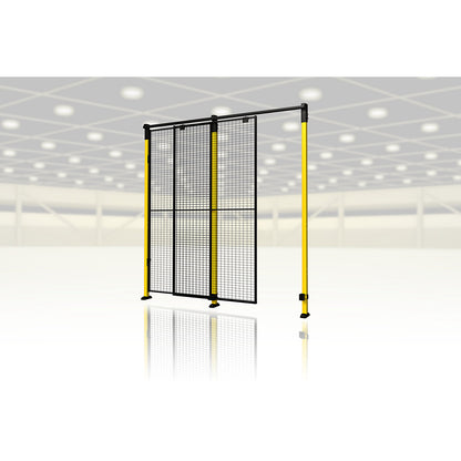 X-Guard door add-on kit (without door wall element, supports and locking mechanism), single door as sliding door, HxW 2500 x max. 1000 mm.