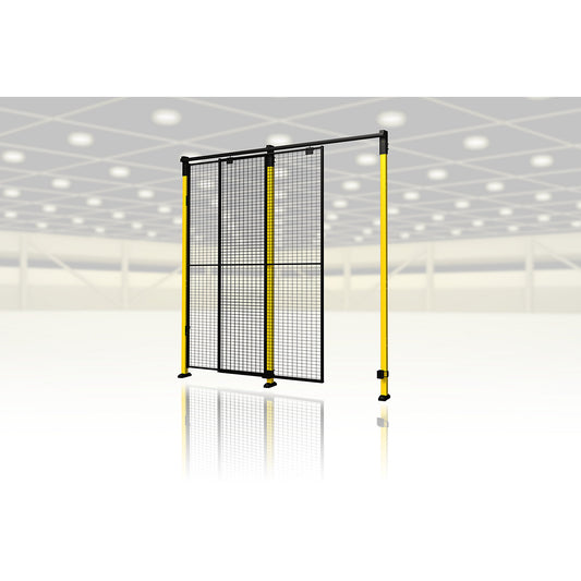 X-Guard door add-on kit (without door wall element, supports and locking mechanism), single door as sliding door, HxW 2500 x max. 1000 mm.