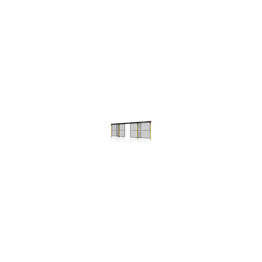 X-Guard door add-on kit (without door wall element, supports and locking mechanism), double door as sliding door, HxW 2500 x max. 2900 mm.