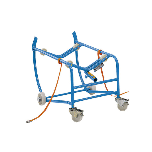Drum stand for 200 litre drum, drum support with 2 metal rollers, without oil drip tray.