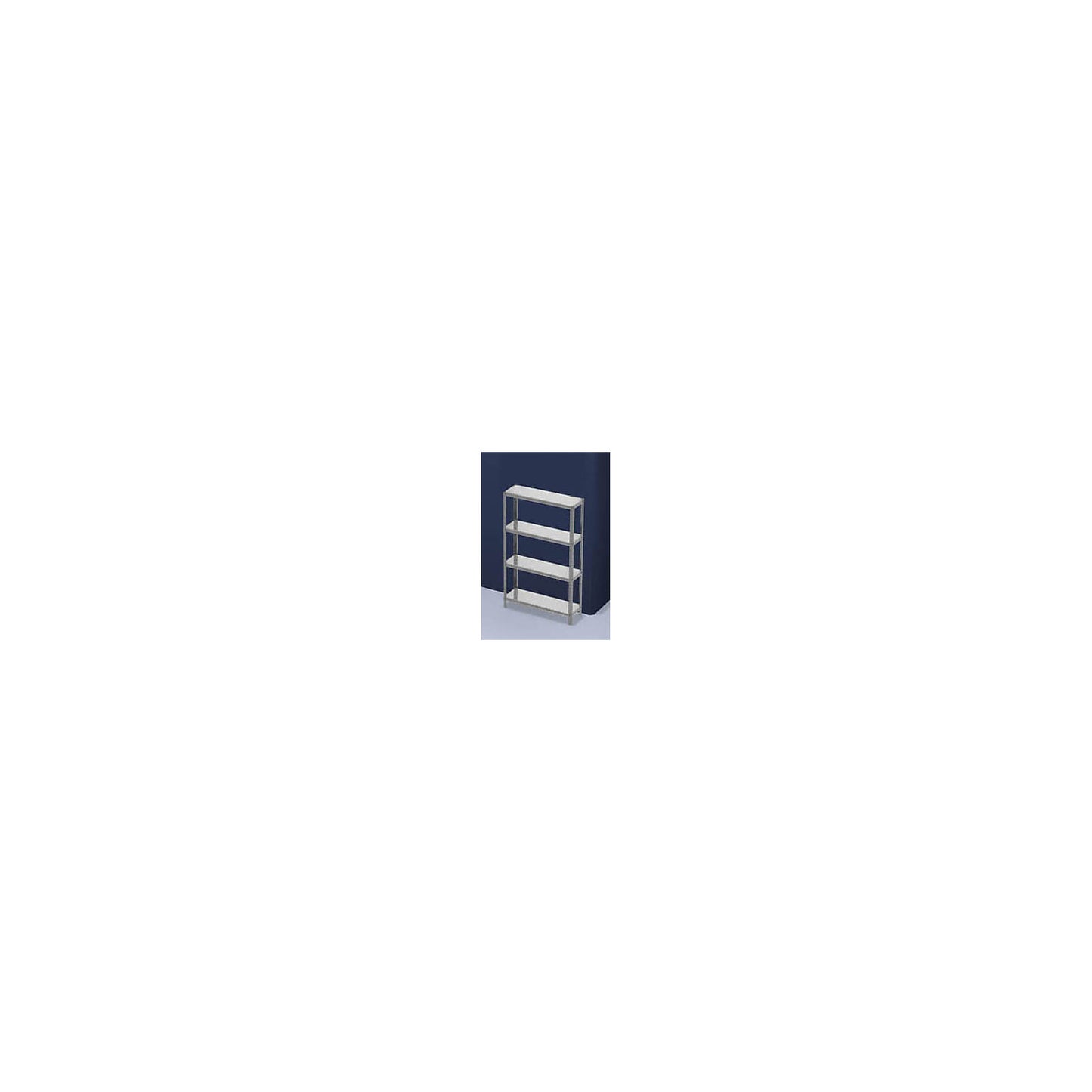 Bolt-together shelving, light duty, double-sided, HxWxD 1500 x 1000 x 300 mm, zinc plated, standard shelf unit.
